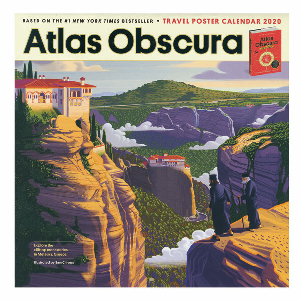 Atlas Obscura Travel Poster 2020 Wall Calendar Daedalus Books D95003